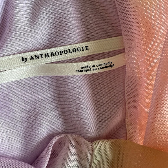 Anthropologie Maya Ruched Cowl-Neck Mesh Dress – Watercolor Print – Size S - Picture 5 of 9